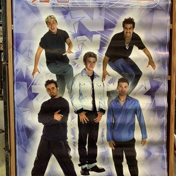 3 Older Full Sized Nsync 2000-01 ZeeKs Original Poster Lot FUNKY Music Boy Band - Picture 8 of 8
